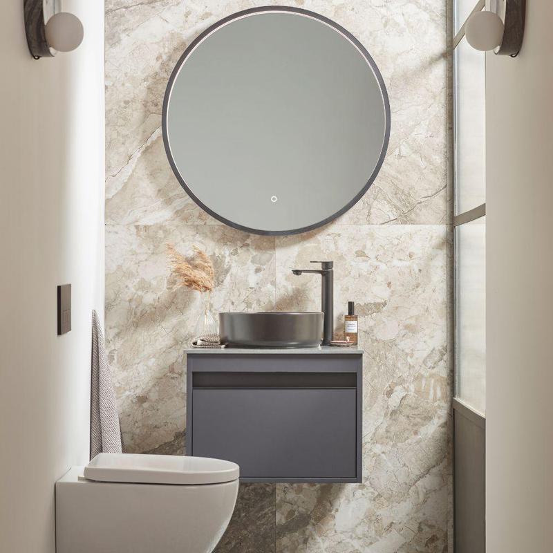 A small yet sophisticated cloakroom