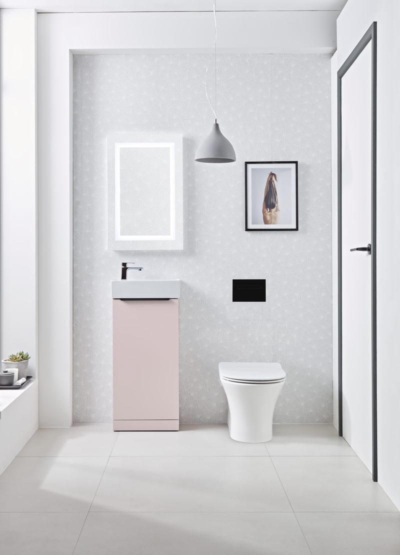 Alto Freestanding Unit Dusky Pink Detail Alto Freestanding Unit Dusky Pink Detail