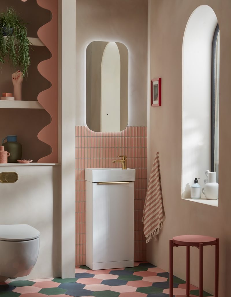 Alto floormounted Cloakroom Unit Gloss White Lifestyle Alto floormounted Cloakroom Unit Gloss White Lifestyle