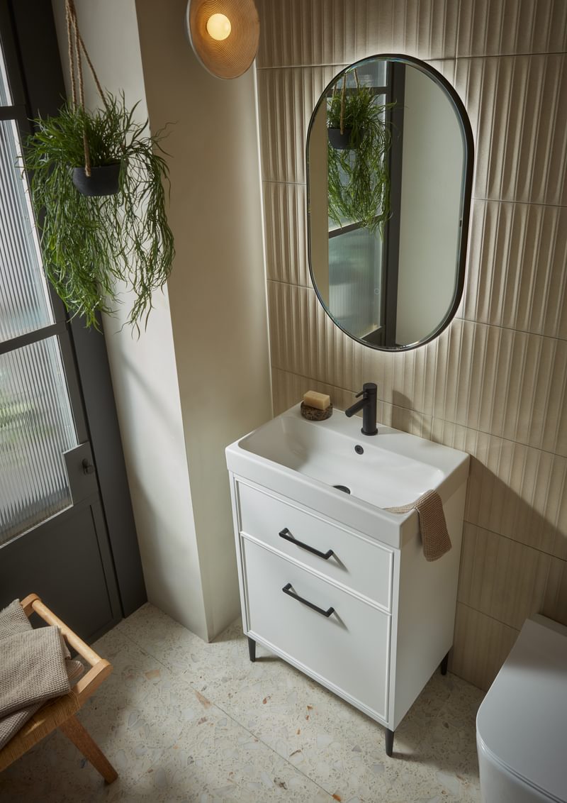Arlington 600 Matt White unit Black feet ISO lifestyle Arlington 600 Matt White unit Black feet ISO lifestyle