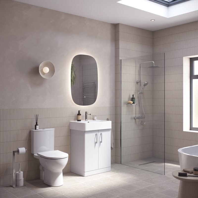 Arlo Freestanding Unit Light Grey Lifestyle Arlo Freestanding Unit Light Grey Lifestyle