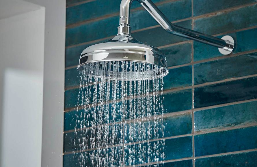 Ashton Concealed Shower Head Water On Detail Lifestyle