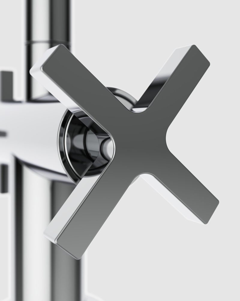 Cohort Chrome Bath Filler detail Lifestyle Cohort Chrome Bath Filler detail Lifestyle