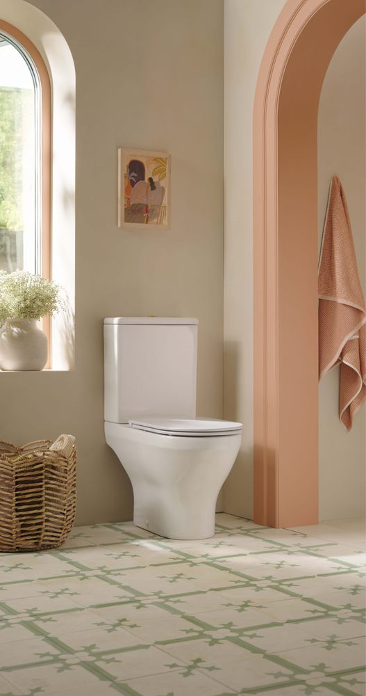 Flint Wood Roper Rhodes Elka Close Coupled Open Back WC Pan | Roper Rhodes