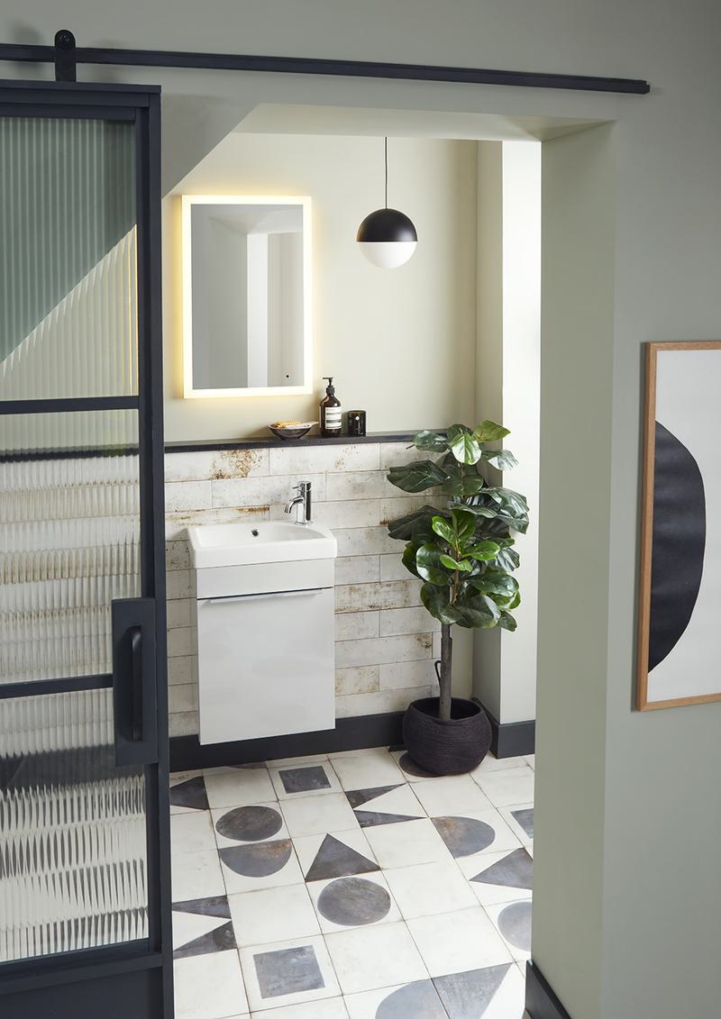 Bathroom ideas Esta cloakroom wall mounted Light Grey lifetsyle