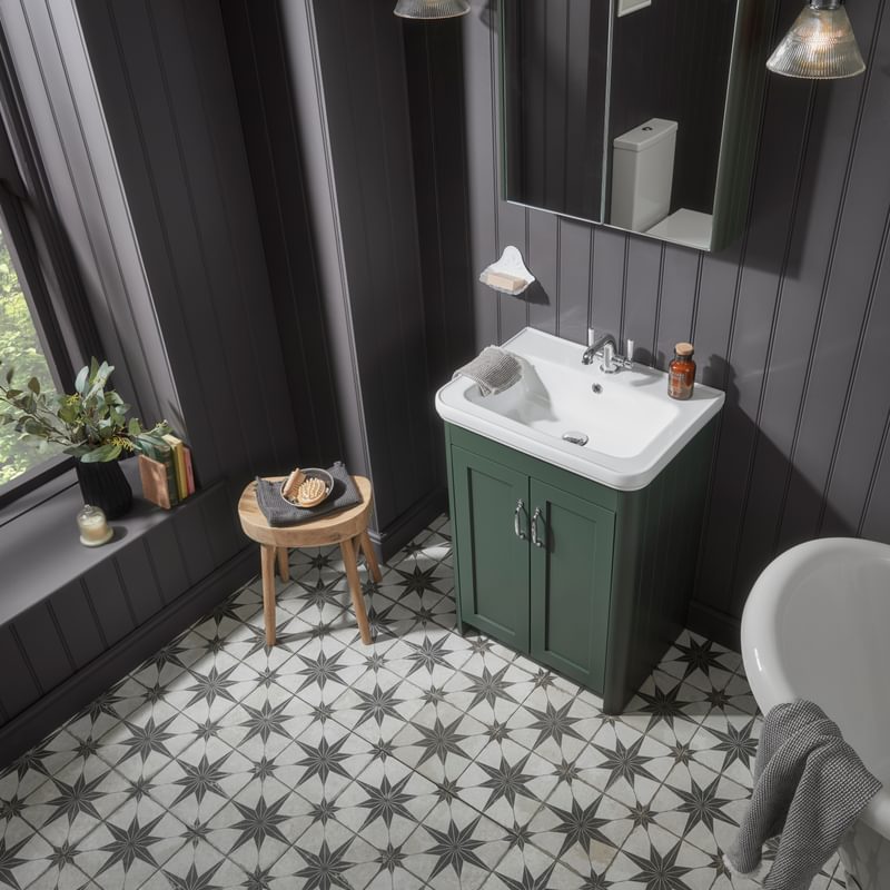 Halcyon 600 Freestanding Unit Nordic Green ISO Lifestyle Halcyon 600 Freestanding Unit Nordic Green ISO Lifestyle
