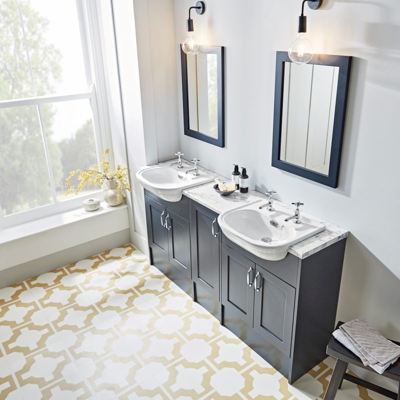 Halcyon Midnight Grey Mirror with Stow Furniture Halcyon Midnight Grey Mirror with Stow Furniture