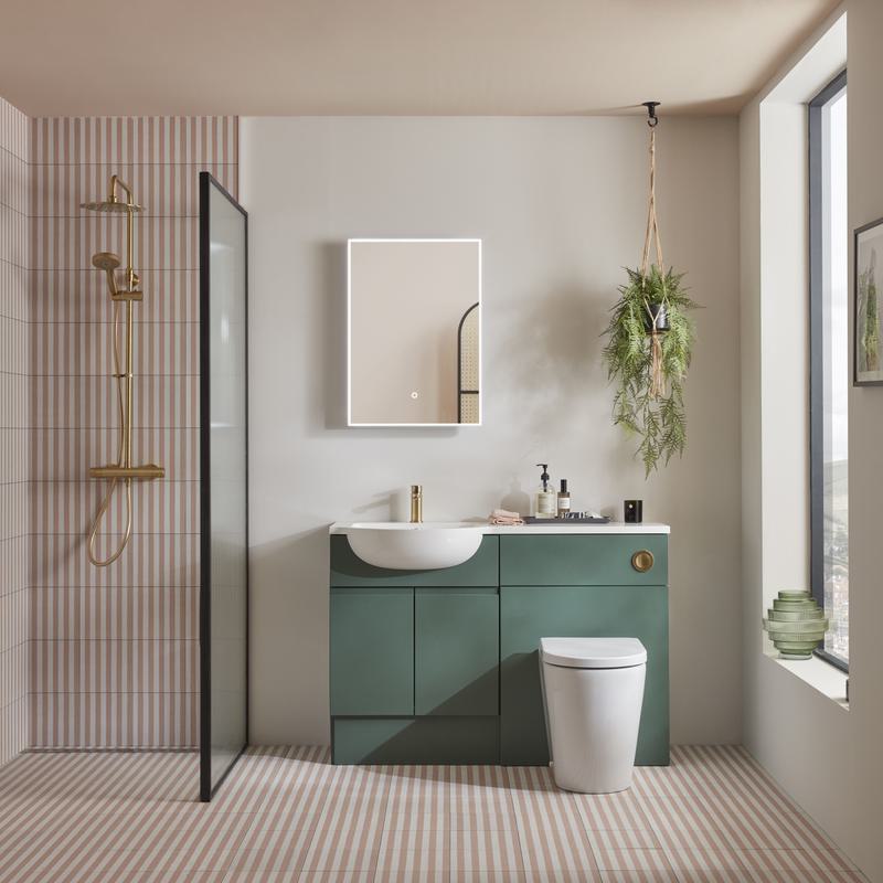 Hide Nordic Green with Charge Mirror Lifestyle