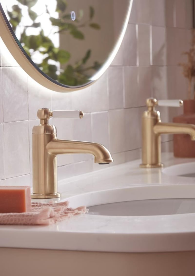 Lansdown Basin Taps Brushed Brass Lifestyle 1 Lansdown Basin Taps Brushed Brass Lifestyle 1