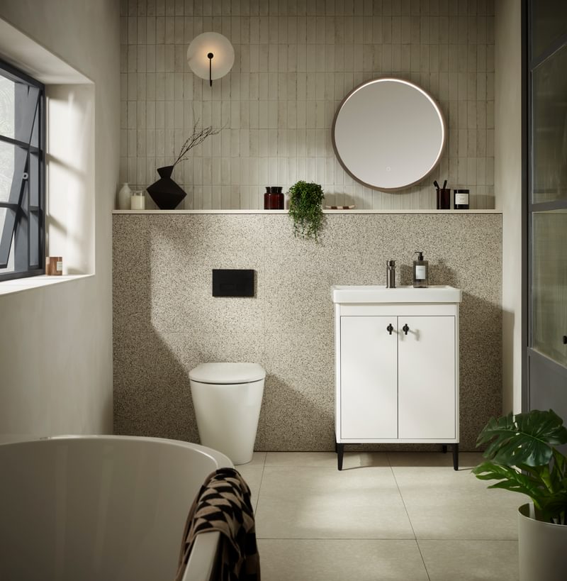 Paragon 600mm Freestanding Unit White Lifestyle Paragon 600mm Freestanding Unit White Lifestyle