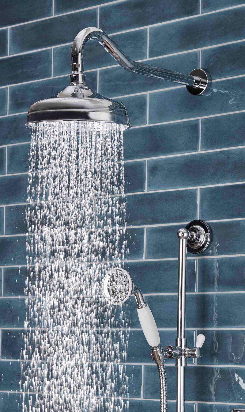 Regatta Fairview concealed shower head water on lifestyle