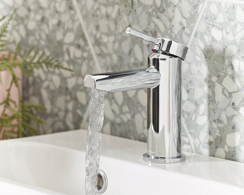 Storm Nova Chrome Mini Basin Mixer Water on Lifestyle Storm Nova Chrome Mini Basin Mixer Water on Lifestyle