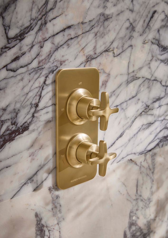 Walcot Brushed Brass Valve Detail slide image Walcot Brushed Brass Valve Detail slide image
