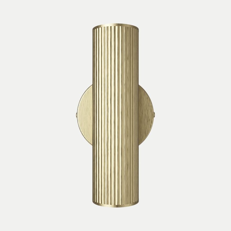 Wall lights fluted brass Wall lights fluted brass