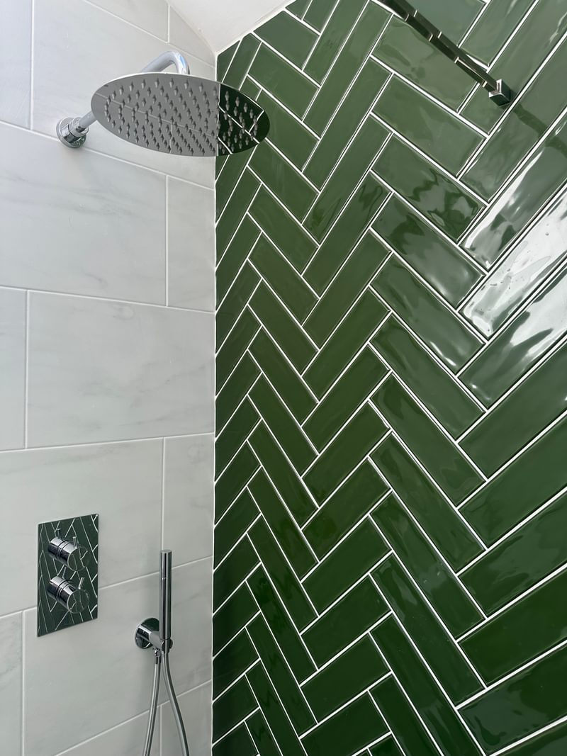 Architect & I Green Bathroom Shower Architect & I Green Bathroom Shower