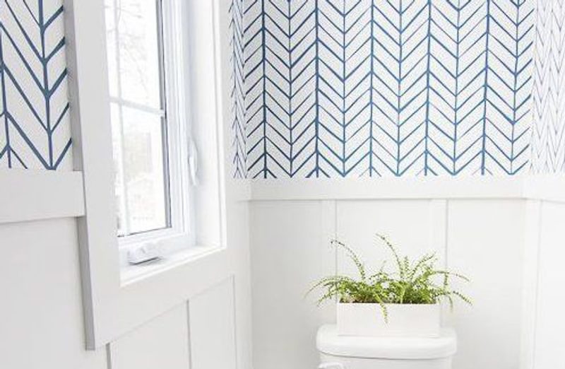 Small bathroom wallpaper half bath Small bathroom wallpaper half bath