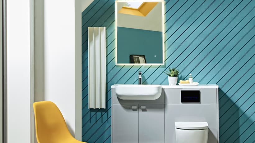 Calm Gloss Light Grey with touch flush lifestyle