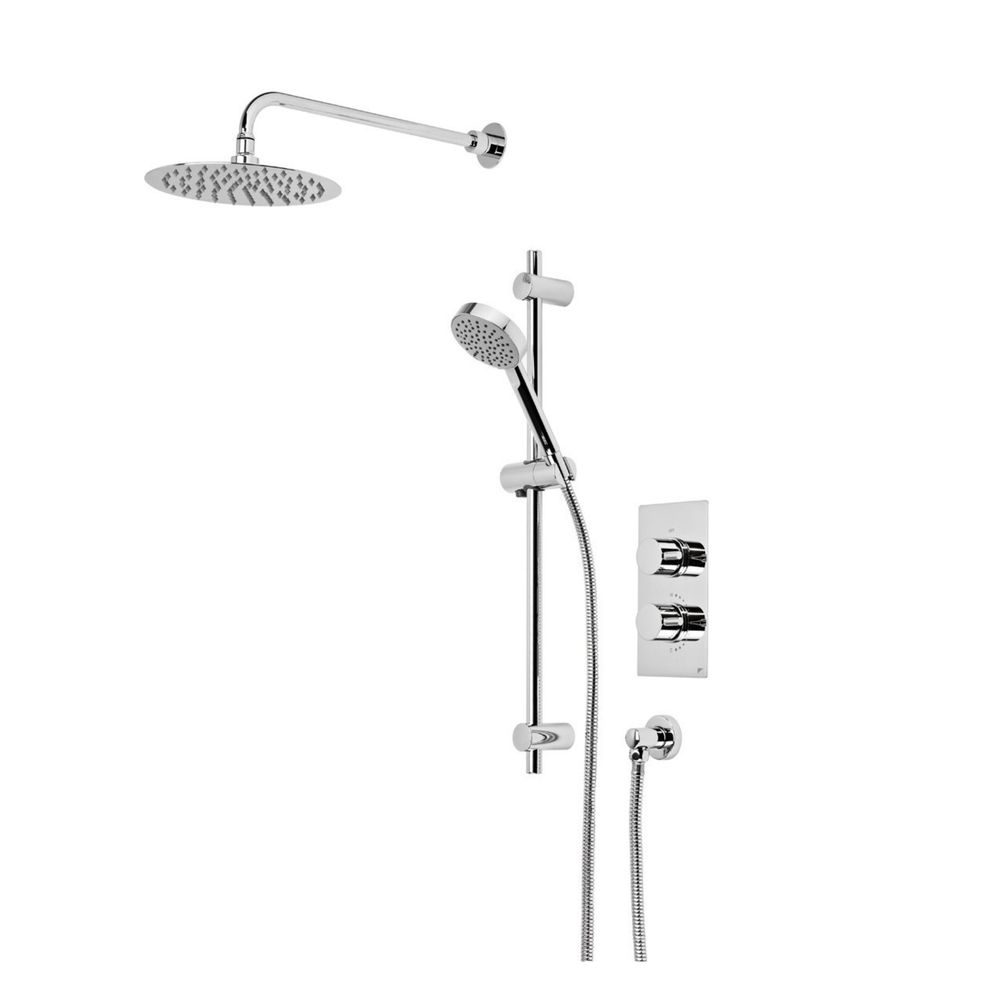EVENT ROUND DUAL FUNCTION SHOWER SYSTEM WITH STAINLESS STEEL FIXED SHOWER HEAD - SVSET42 slide image