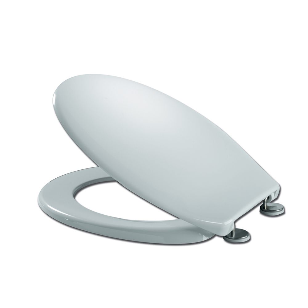 oval soft-close plastic toilet seat slide image