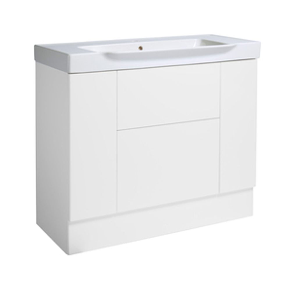 Academy 1000 Freestanding Vanity Unit Gloss White 1065436 slide image Academy 1000 Freestanding Vanity Unit Gloss White 1065436 slide image