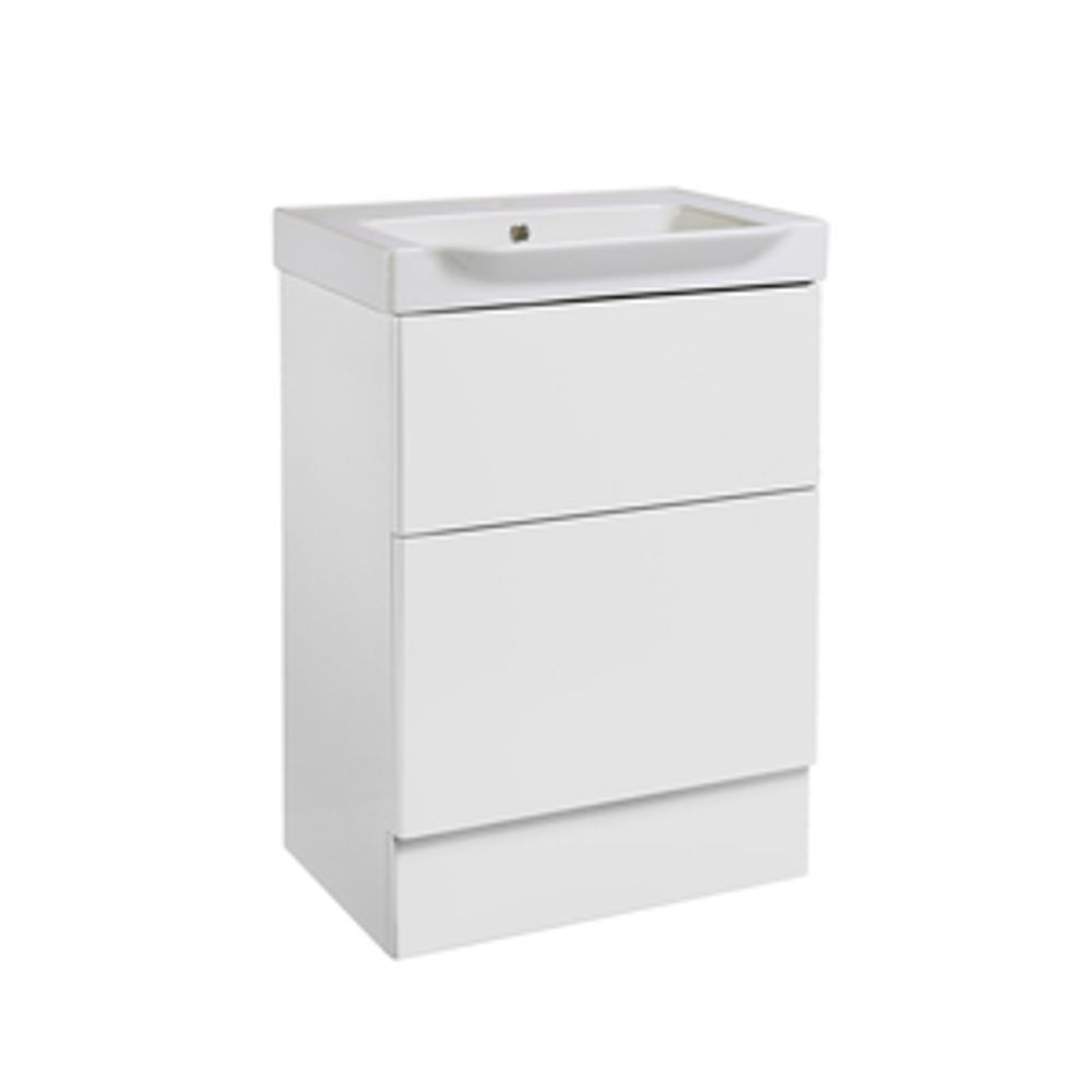 Academy 600 Freestanding Basin Unit Gloss White 1064434 slide image Academy 600 Freestanding Basin Unit Gloss White 1064434 slide image