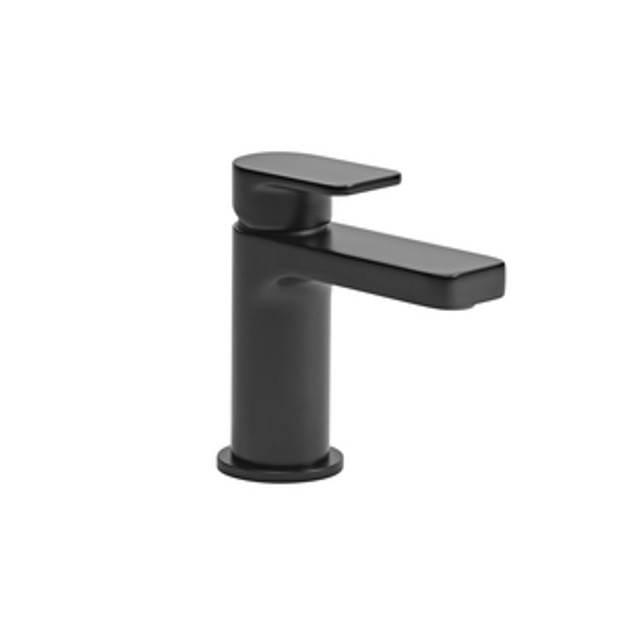 Act Mini Basin Mixer with Click Waste in Black 1034901 Act Mini Basin Mixer with Click Waste in Black 1034901