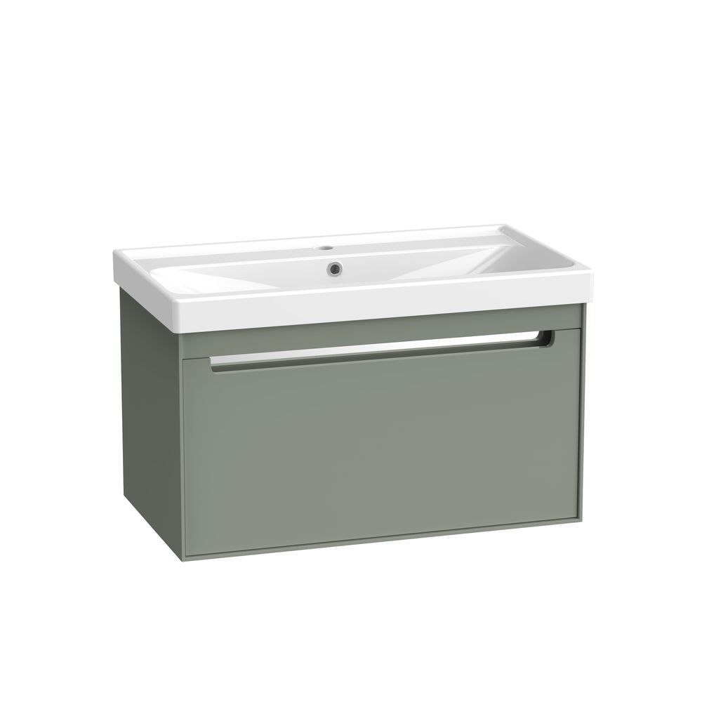 Acumen 800 Wallmounted Vanity Unit Matt Laurel Green 1136259 slide image Acumen 800 Wallmounted Vanity Unit Matt Laurel Green 1136259 slide image