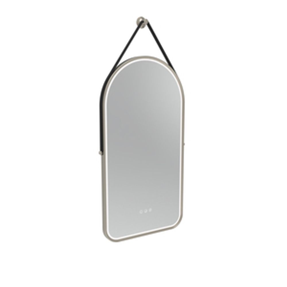 Alderbury 500 Arch Illuminated Mirror Nickel W Strap Bl 1136496 slide image Alderbury 500 Arch Illuminated Mirror Nickel W Strap Bl 1136496 slide image