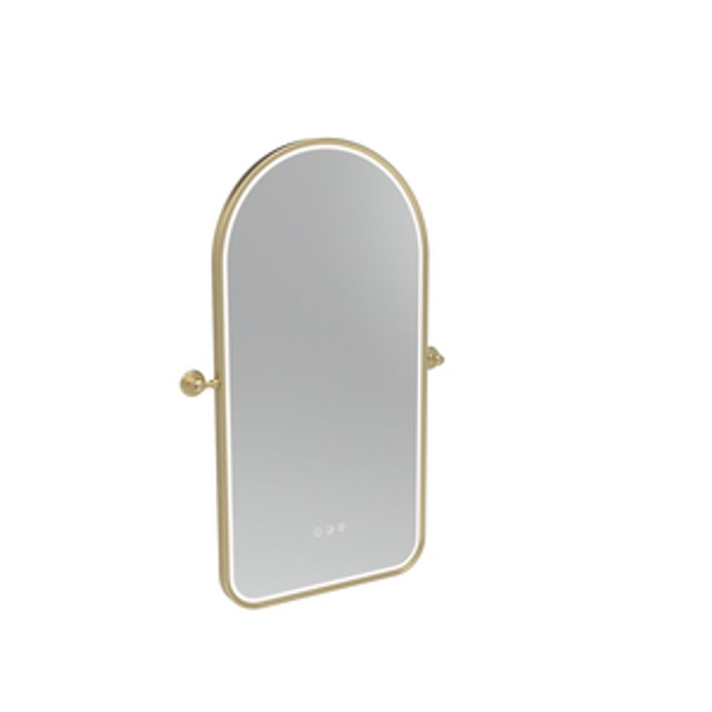 Alderbury 400 Arch Illuminated Mirror Brass W Brackets 1136256 slide image Alderbury 400 Arch Illuminated Mirror Brass W Brackets 1136256 slide image