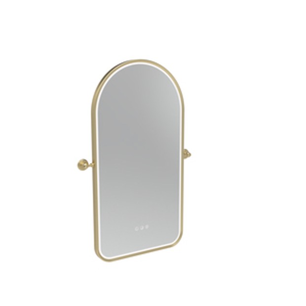 Alderbury 400 Arch Illuminated Mirror Brass W Brackets 1136256 Alderbury 400 Arch Illuminated Mirror Brass W Brackets 1136256