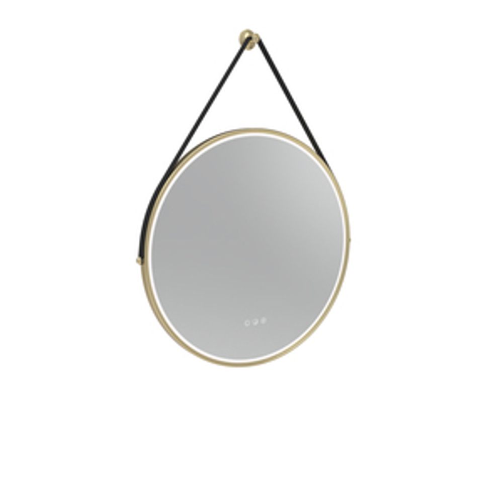Alderbury 600 Circular Illuminated Mirror Brass W Strap Bl 1136426 slide image Alderbury 600 Circular Illuminated Mirror Brass W Strap Bl 1136426 slide image