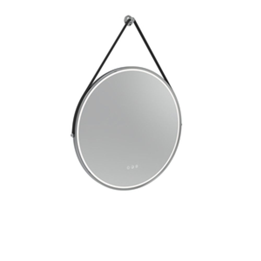 Alderbury 600 Circular Illuminated Mirror W Strap Bl Chrome 1136477 slide image Alderbury 600 Circular Illuminated Mirror W Strap Bl Chrome 1136477 slide image