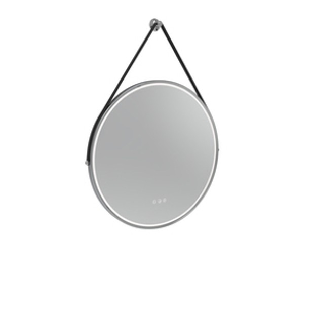 Alderbury 600 Circular Illuminated Mirror W Strap Bl Chrome 1136477 Alderbury 600 Circular Illuminated Mirror W Strap Bl Chrome 1136477