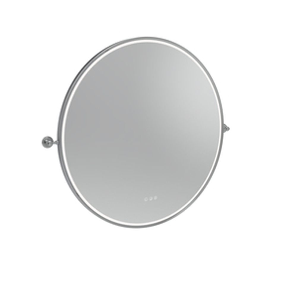 Alderbury 800 Circular Illuminated Mirror W Brackets Chrome 1136460 slide image Alderbury 800 Circular Illuminated Mirror W Brackets Chrome 1136460 slide image