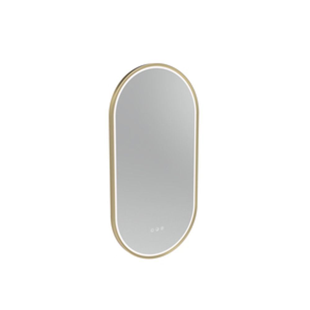 Alderbury 400 Pill Illuminated Mirror Brass 1136317 slide image Alderbury 400 Pill Illuminated Mirror Brass 1136317 slide image