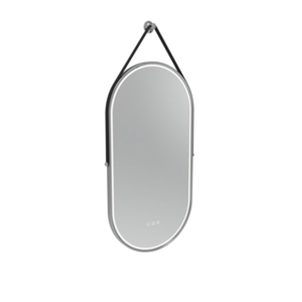 Alderbury 400 Pill Illuminated Mirror W Strap Bl Chrome 1136228 slide image Alderbury 400 Pill Illuminated Mirror W Strap Bl Chrome 1136228 slide image