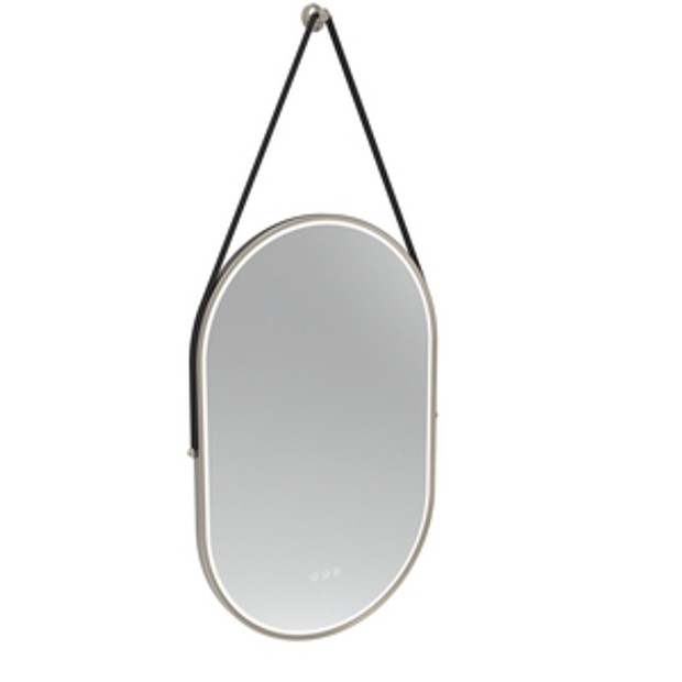 Alderbury 500 Pill Illuminated Mirror Nickel W Strap Bl 1136498 Alderbury 500 Pill Illuminated Mirror Nickel W Strap Bl 1136498