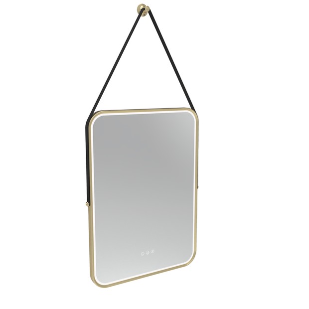Alderbury 500 Rectangular Illuminated Mirror Brass W Strap Bl 1136412 Alderbury 500 Rectangular Illuminated Mirror Brass W Strap Bl 1136412
