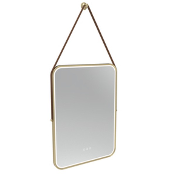 Alderbury 500 Rectangular Illuminated Mirror Brass W Strap Br 1136411 Alderbury 500 Rectangular Illuminated Mirror Brass W Strap Br 1136411