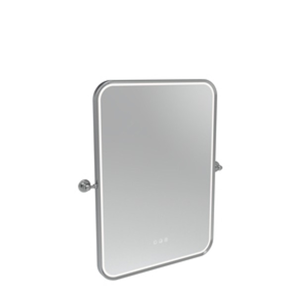 Alderbury 500 Rectangular Illuminated Mirror W Brackets Chrome 1136464 Alderbury 500 Rectangular Illuminated Mirror W Brackets Chrome 1136464