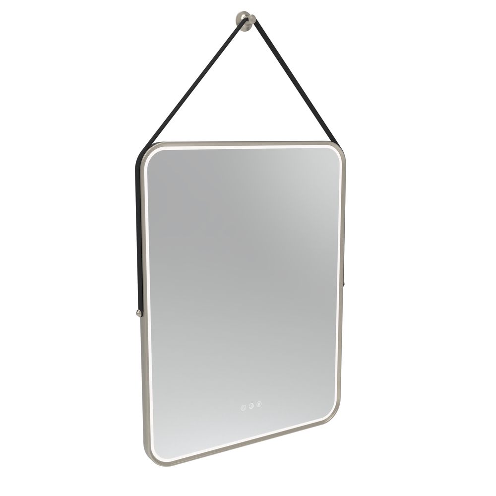 Alderbury 400 Rectangular Illuminated Mirror Nickel W Strap Bl 1136383 slide image Alderbury 400 Rectangular Illuminated Mirror Nickel W Strap Bl 1136383 slide image