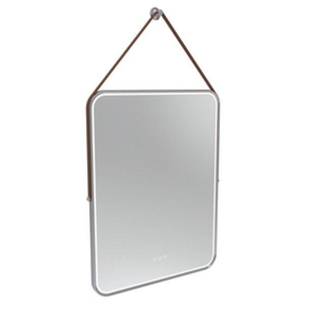 Alderbury 600 Rectangular Illuminated Mirror W Strap Br Chrome 1136415 Alderbury 600 Rectangular Illuminated Mirror W Strap Br Chrome 1136415
