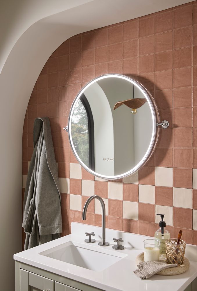 Alderbury 600 mirror chrome lifestyle slide image Alderbury 600 mirror chrome lifestyle slide image