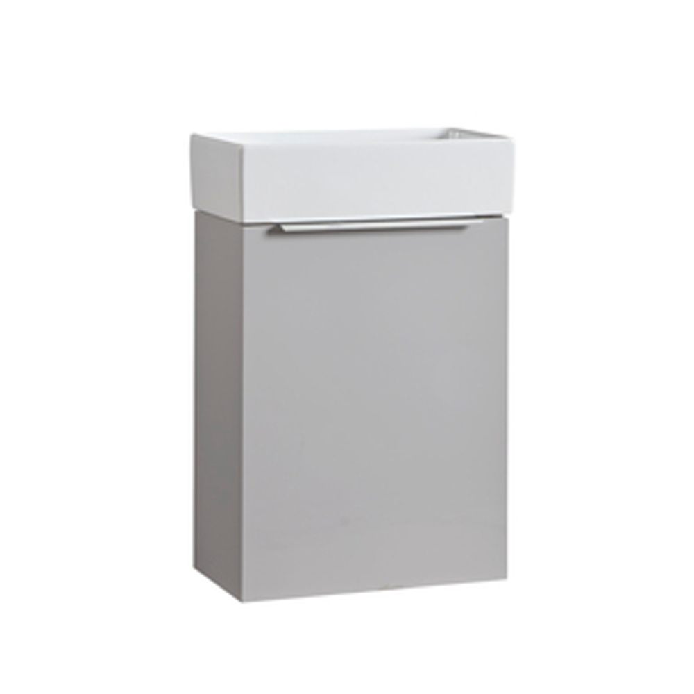 Alto 400 Wall Mounted Cloakroom Vanity Unit Light Grey 1035211 slide image Alto 400 Wall Mounted Cloakroom Vanity Unit Light Grey 1035211 slide image