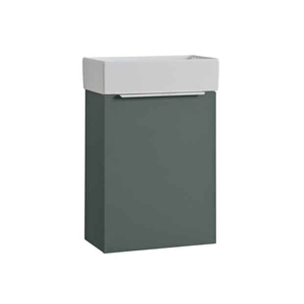 Alto 400 Wall Mounted Cloakroom Vanity Unit Willow Green 1064697 Alto 400 Wall Mounted Cloakroom Vanity Unit Willow Green 1064697