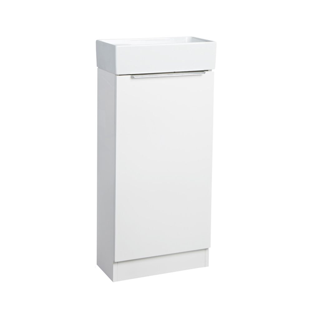 Alto 400mm freestanding unit Gloss White ALT400 W sq2 slide image Alto 400mm freestanding unit Gloss White ALT400 W sq2 slide image