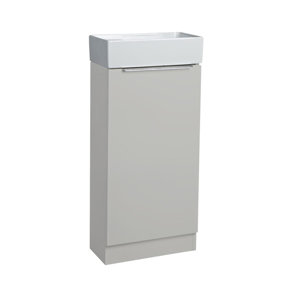 Alto 400mm freestanding unit Light Grey ALT400 LG slide image Alto 400mm freestanding unit Light Grey ALT400 LG slide image