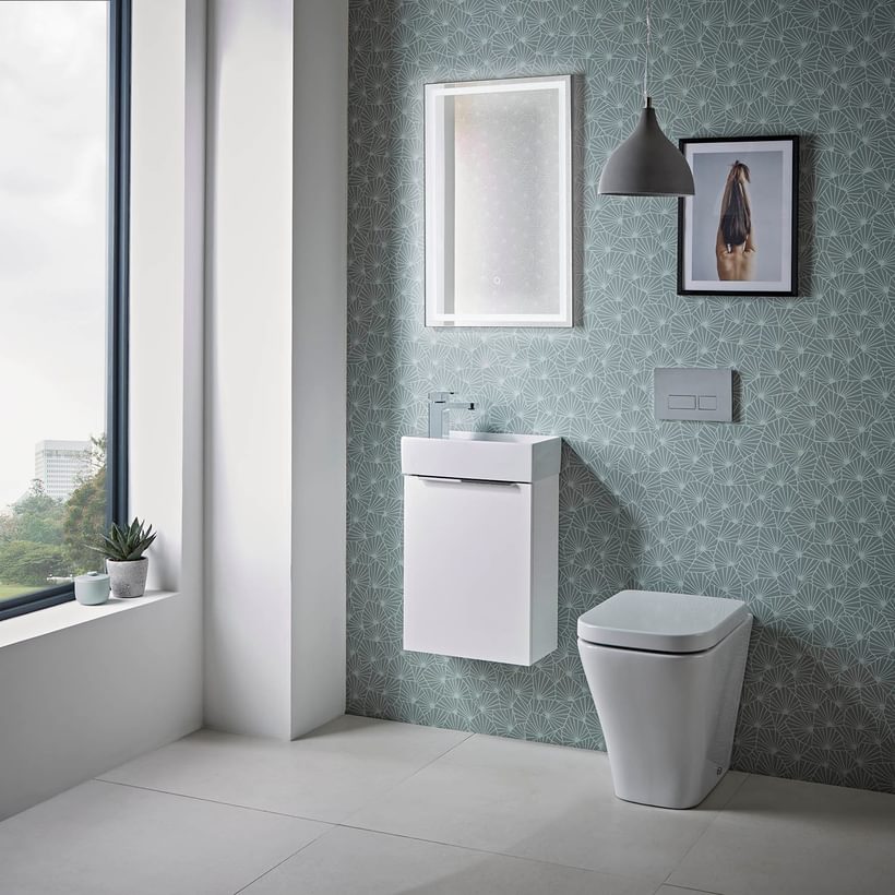 Alto 400 Wall Mounted Cloakroom Vanity Unit | R2 Bathrooms