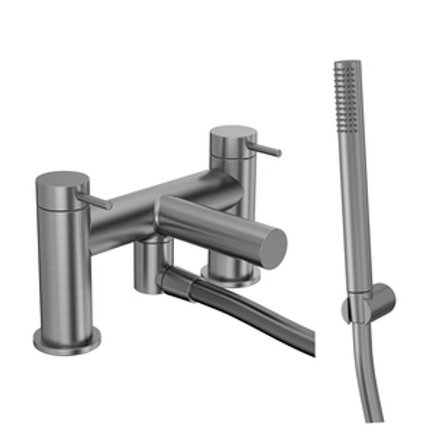 Anthem Deck Mounted Bath Shower Mixer Gunmetal 1065572 Anthem Deck Mounted Bath Shower Mixer Gunmetal 1065572