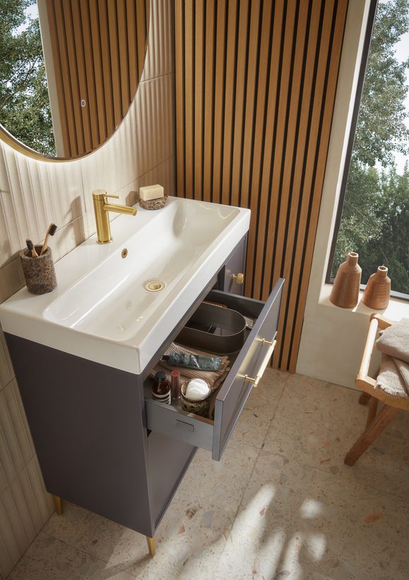 Arlington 800 Unit in Storm Grey Drawer Open Detail Arlington 800 Unit in Storm Grey Drawer Open Detail